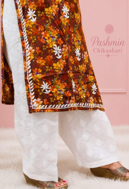 White Chikankari Barfi Salwar