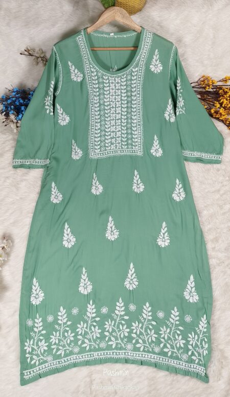 Chikankari Modal kurta with daman work