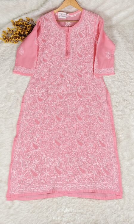 Chikankari Jaaldar Kurta With Hathkati Jaali Work