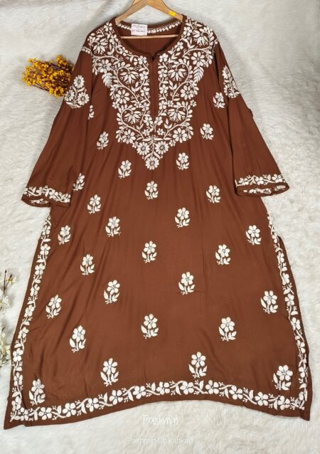 Chikankari Plus Size Modal Cotton Kurta