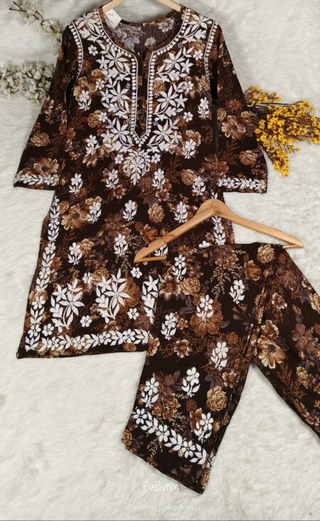 Chikankari Modal Cotton Printed Co-Ord set