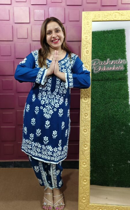 Chikankari Modal Cotton Tulip Set