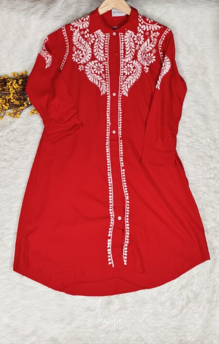 Chikankari Modal Cotton Long Shirts