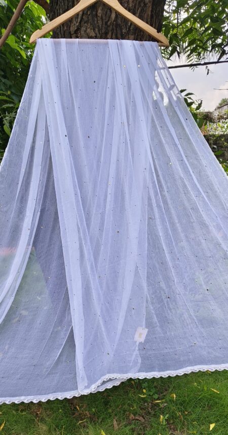 White chikankari dupatta