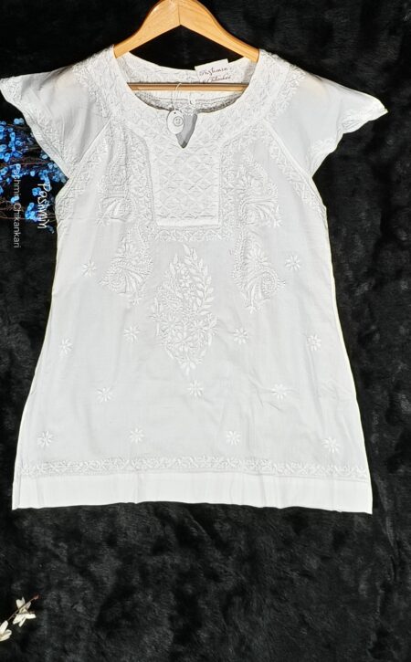 White Chikankari Top