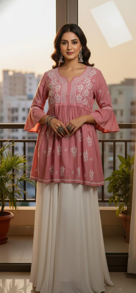 Chikankari Premium Modal Frock Style Top