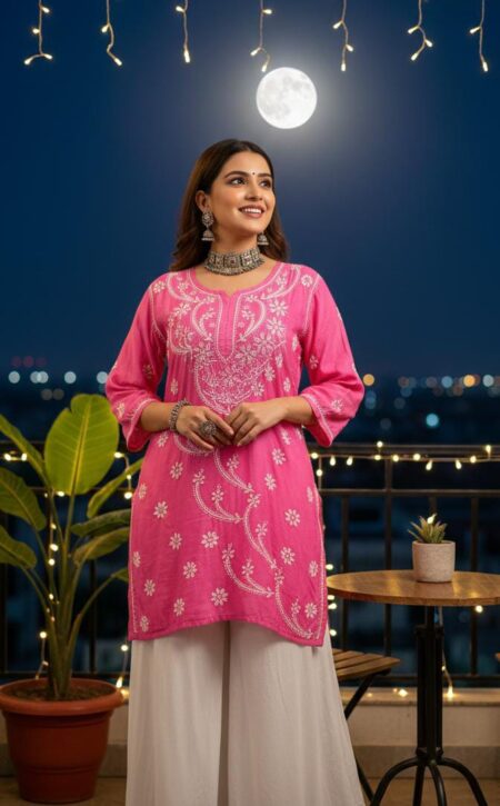 Chikankari Muslin Bel Top