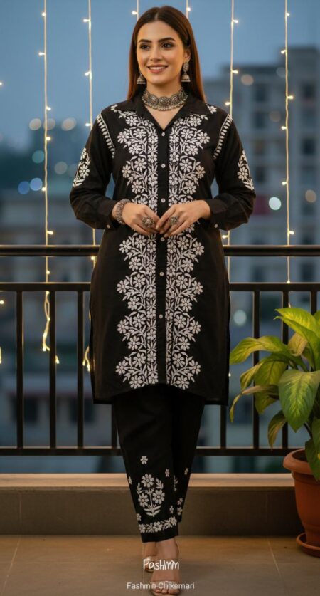Chikankari Modal Cotton Shirt Pant CoOrd set