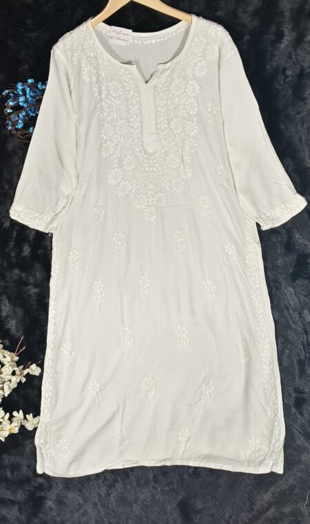 Whita Chikankari Modal Cotton Kurta