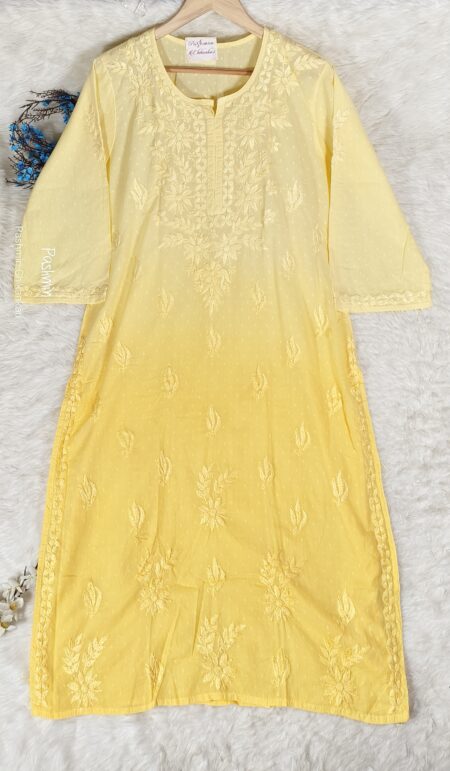 Chikankari Dobby Cotton Kurta