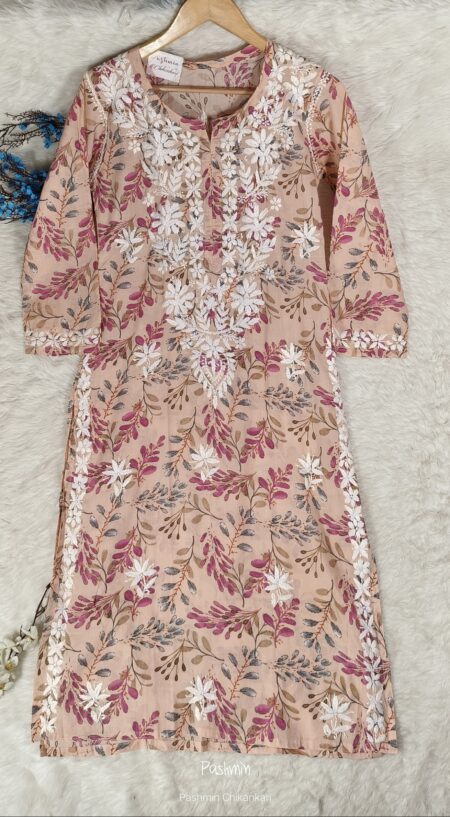 Chikankari Cotton Printed Kurta
