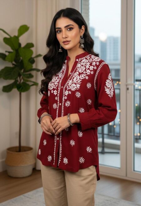 Chikankari Premium Modal Shirt