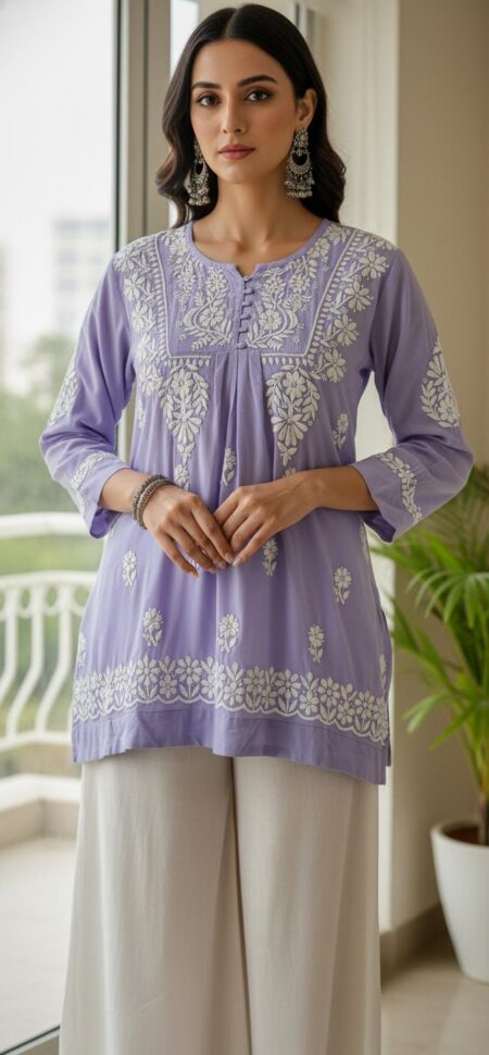 Chikankari Plus Size Premium Cotton Top