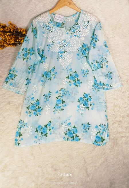 Chikankari Mulcotton Printed Top