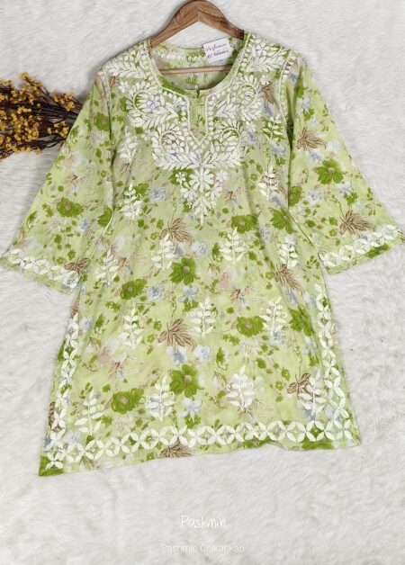 Chikankari Cotton Printed Top