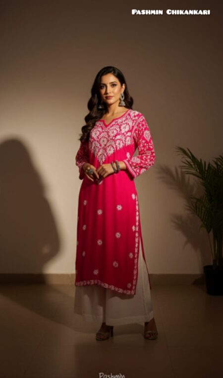 Chikankari Modal Cotton Sleevework Kurta