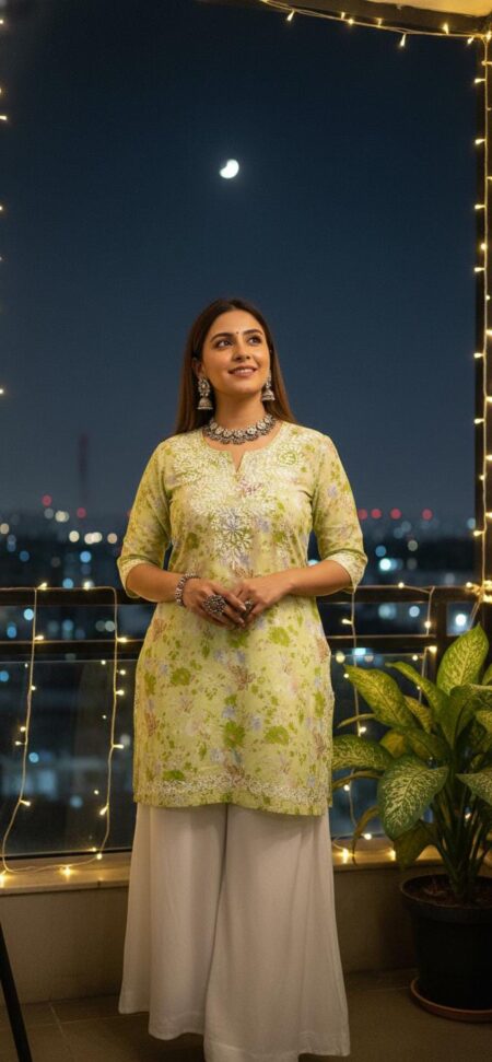 Chikankari Cotton Printed Top