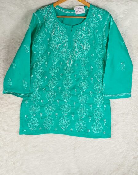 Chikankari Voile Cotton Shadow Work Top