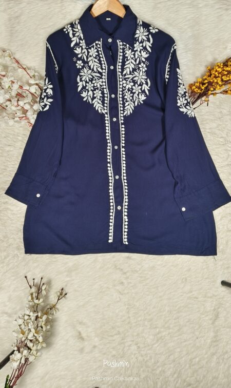 Chikankari Modal Cotton Shirts