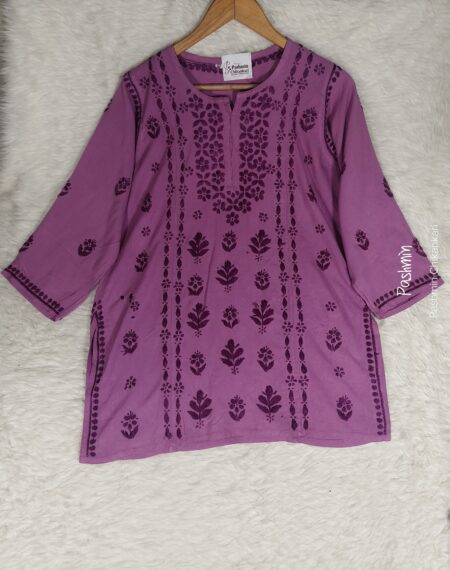 Chikankari Modal Cotton Dark Tone Tops