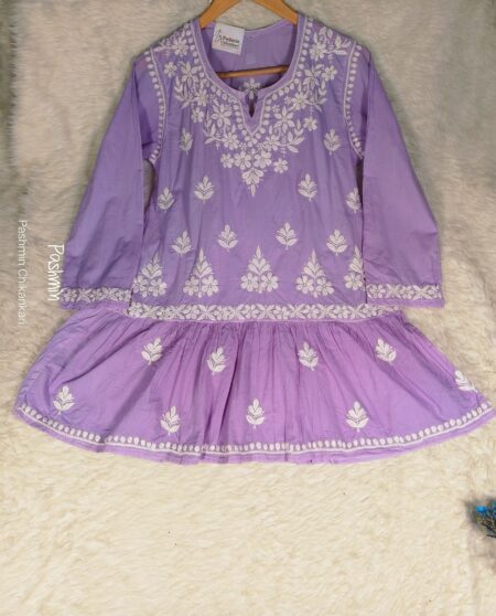 Chikankari Cotton 1 Piece Dress