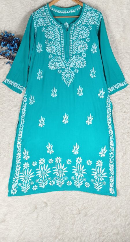 Chikankari Modal Cotton Kurta